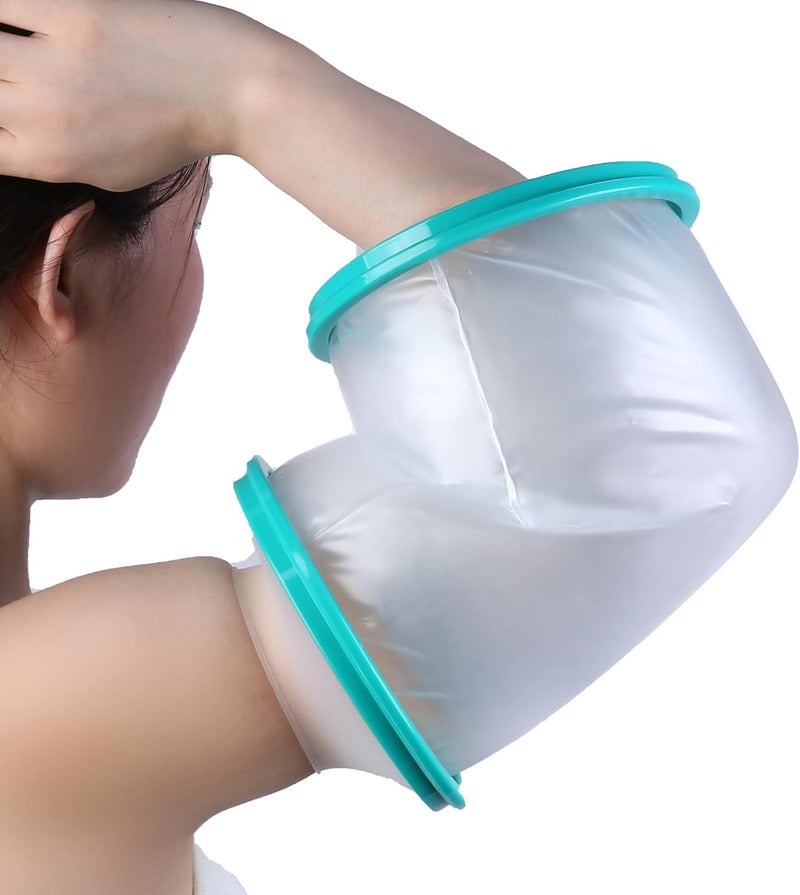 CIVJET Cast Covers for Shower PICC Line Soft Green Adult，Waterproof Cast Cover/Bag, Cast Protector for Shower Arm Post Surgery, Shower Sleeve for Arm Cast Showering/Swimming - Image 1